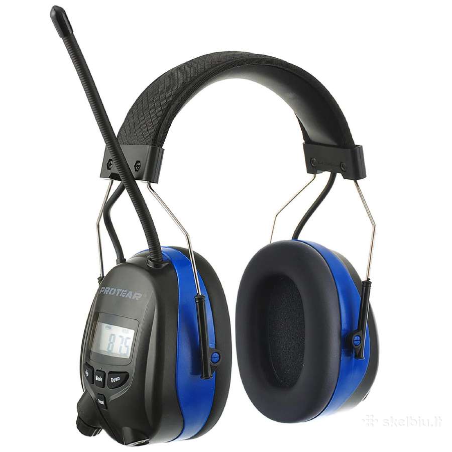 Darbo apsauginės ausinės Bluetooth, Fm, LCD, įkrau - nuotraukos Nr. 2