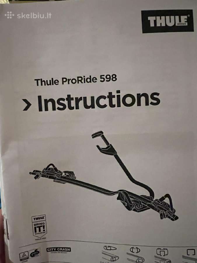Parduodu Thule proride 598" Ir stogo skersiniai - nuotraukos Nr. 8