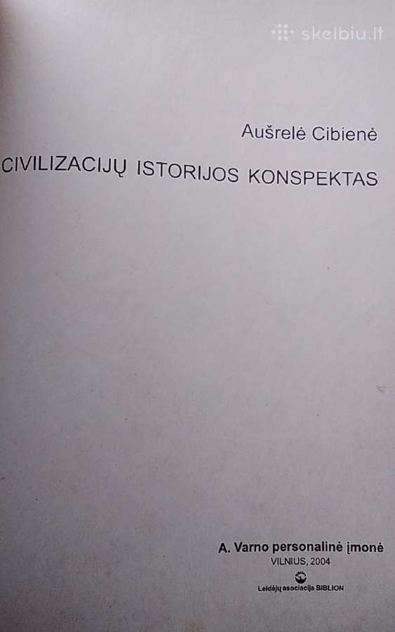 Civilizacijų istorijos konspektas - nuotraukos Nr. 2