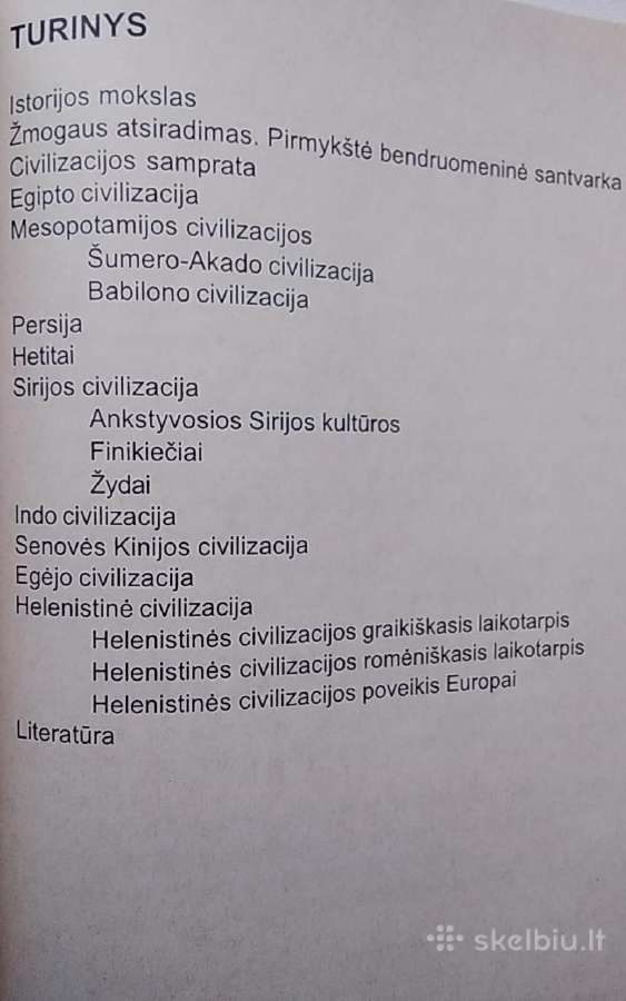 Civilizacijų istorijos konspektas - nuotraukos Nr. 3