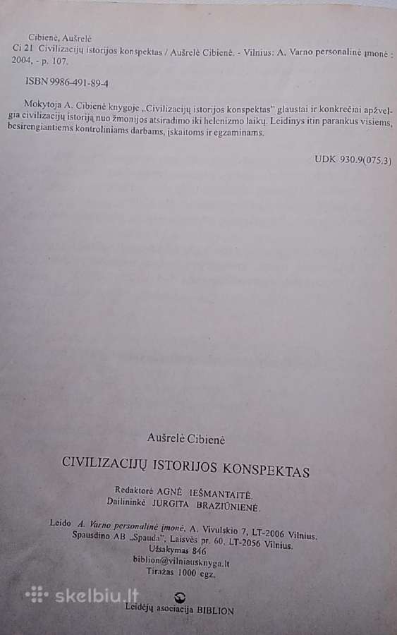 Civilizacijų istorijos konspektas - nuotraukos Nr. 4