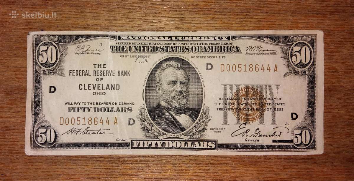 JAV 50 $ banknotas