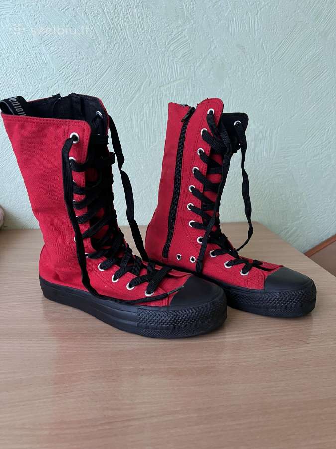 Demonia Deviant-201 raudoni auliniai sportbačiai
