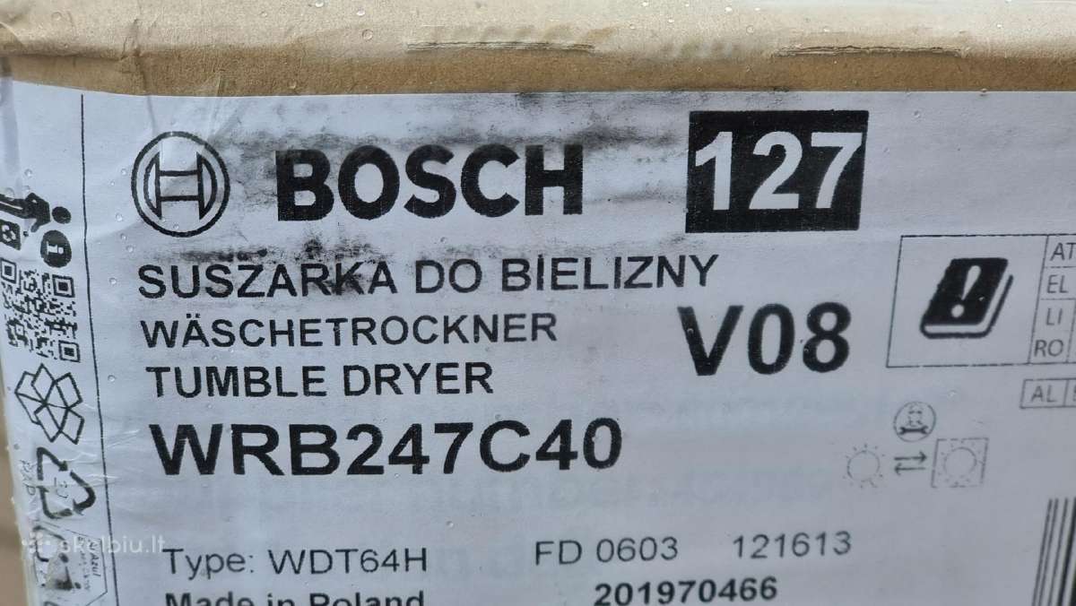 Nauja Bosch Wrb247c40+ garantija - nuotraukos Nr. 6