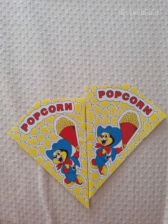Popcorn maišeliai cukraus vatai pagaliukai