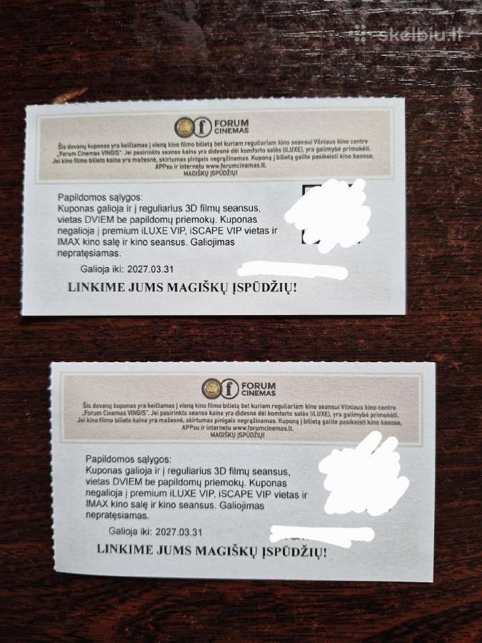 Bilietai į kiną