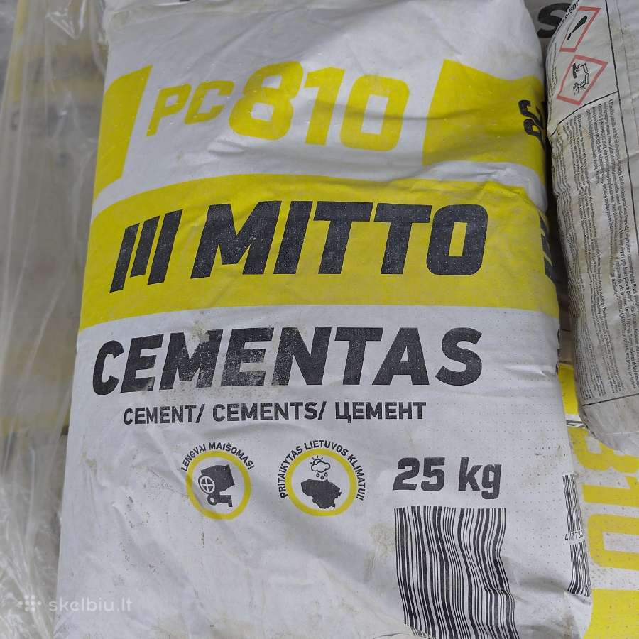 Cementas 4,90 Eur/vnt