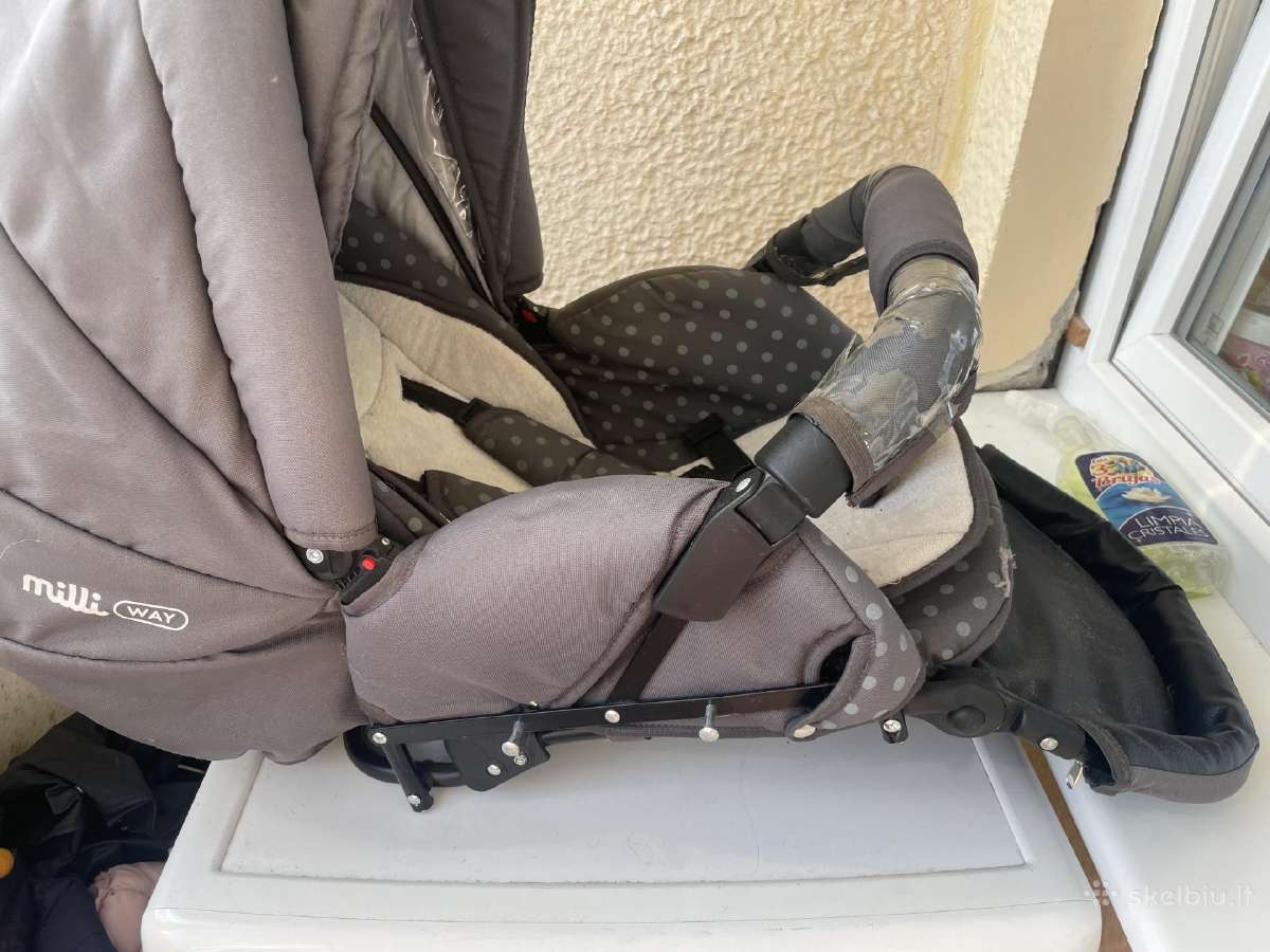 Geros būklės Milli Way 3 in 1 vežimėlis. - nuotraukos Nr. 3