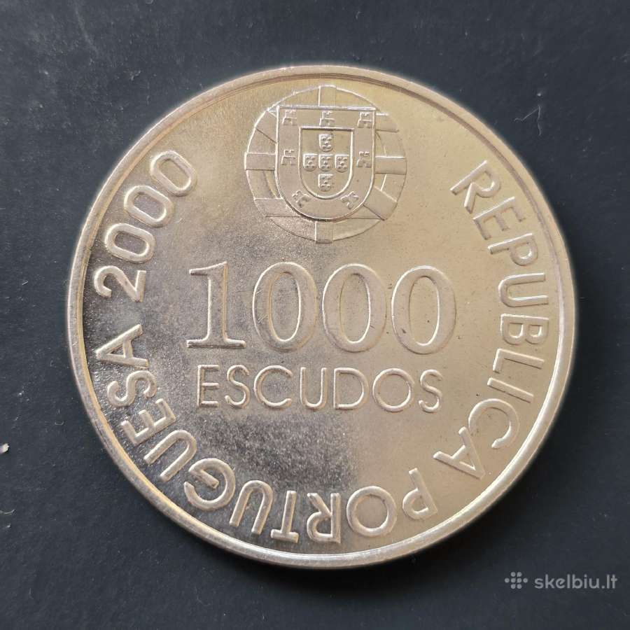 Portugalija 2000m 1000 escudos Ag500 27g 40mm - nuotraukos Nr. 2