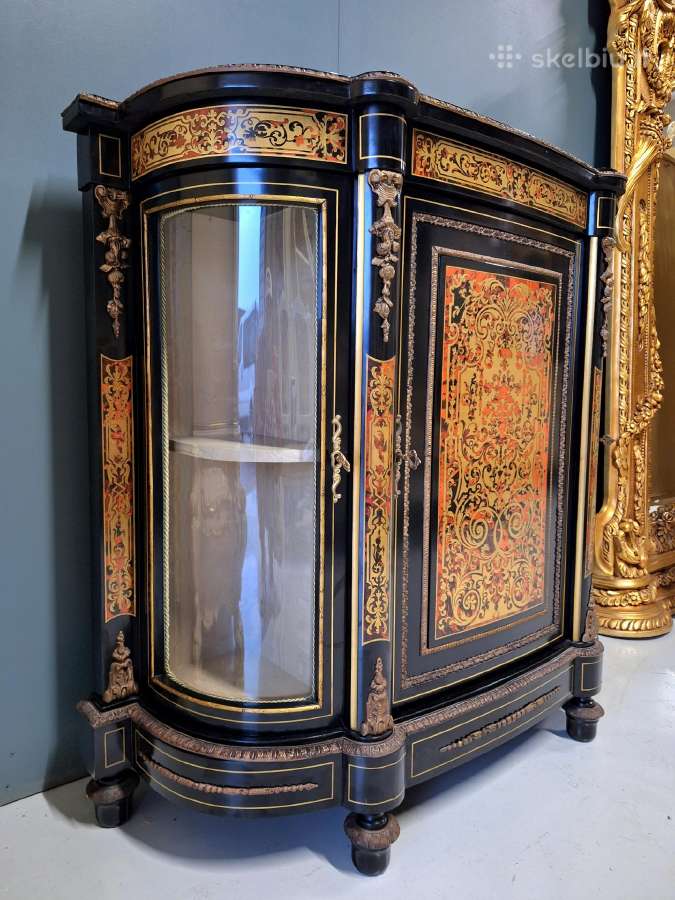 Napoleono III Boulle stiliaus trijų durų komoda