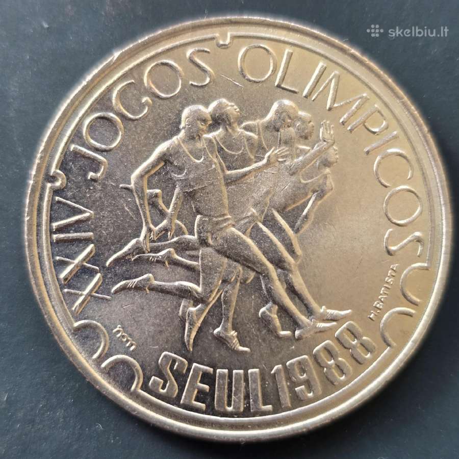 Portugalija 1988m 250 escudos Cu-ni Olimp. žaid.