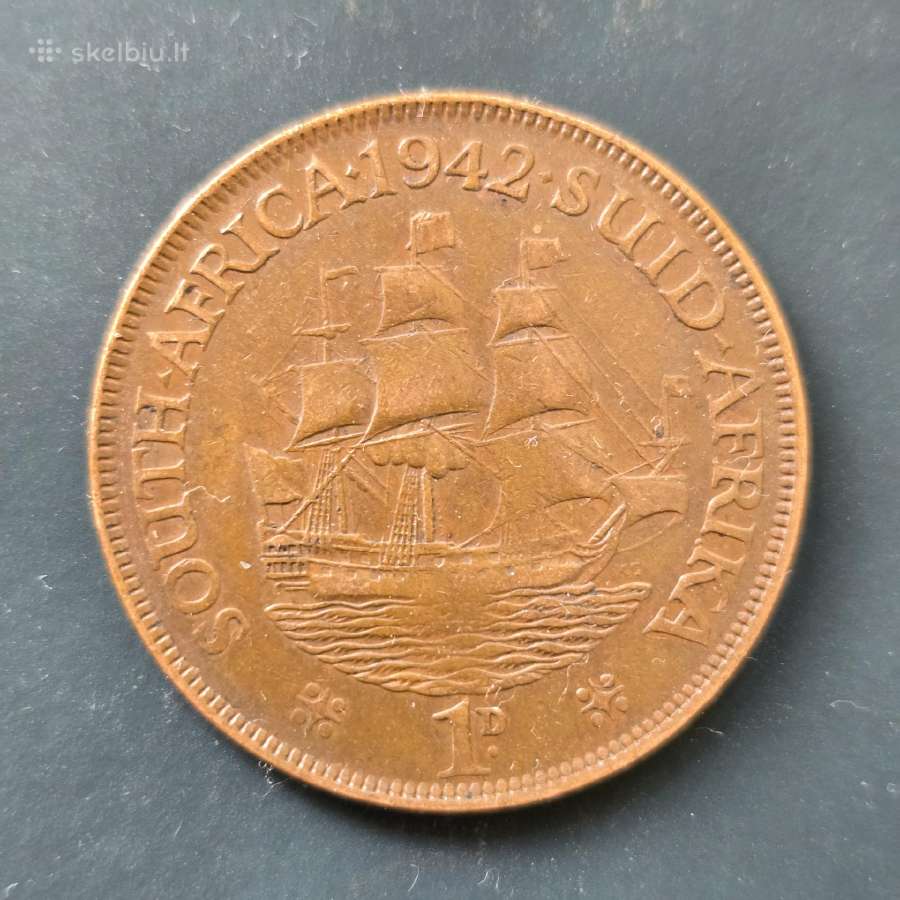 Pietų Afrika Par 1942m 1penny bronze