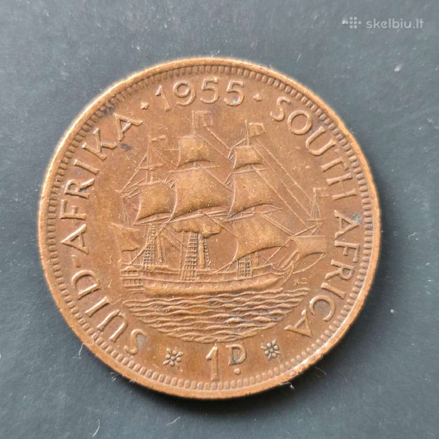 Pietų Afrika Par 1955m 1penny bronze