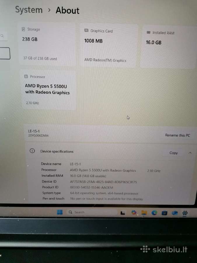Thinkpad E15 - nuotraukos Nr. 2