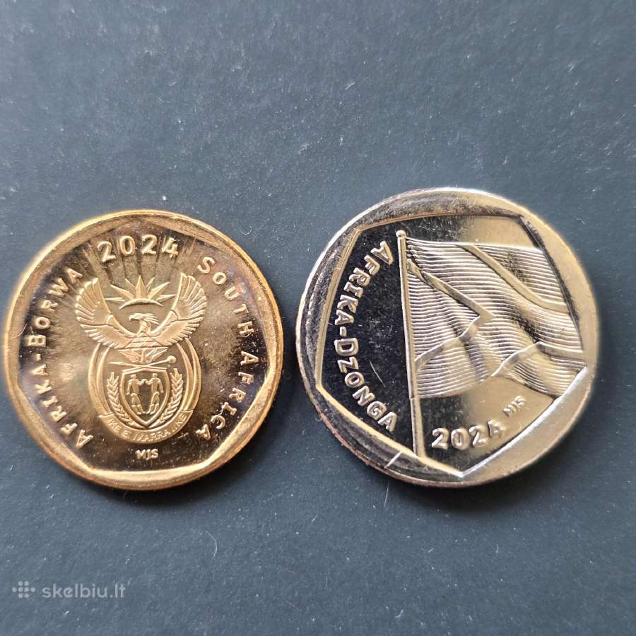 Pietų Afrika Par 2024m 20cent, 1rand Unc - nuotraukos Nr. 2