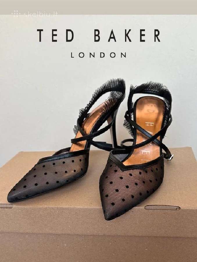 Nauji Ted Baker juodi taškelių kulniukai 38 dydis