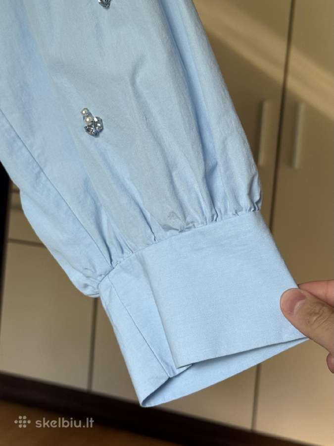 Zara mėlynos spalvos palaidinė 38 dydis - nuotraukos Nr. 11