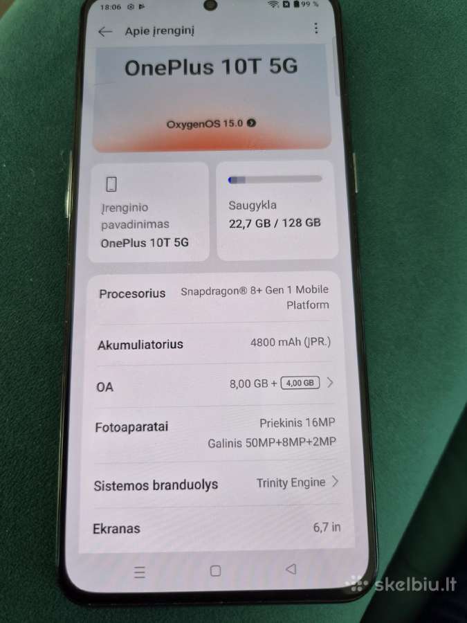 Oneplus 10t telefonas - nuotraukos Nr. 5