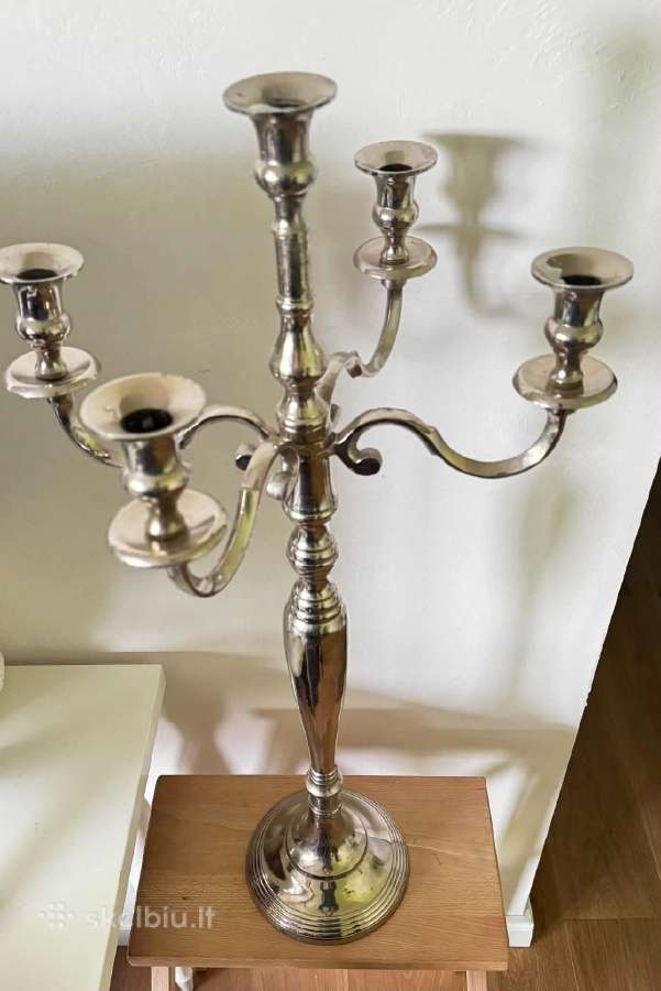 Metalinė penkių šakų žvakidė, h-75 cm - nuotraukos Nr. 2