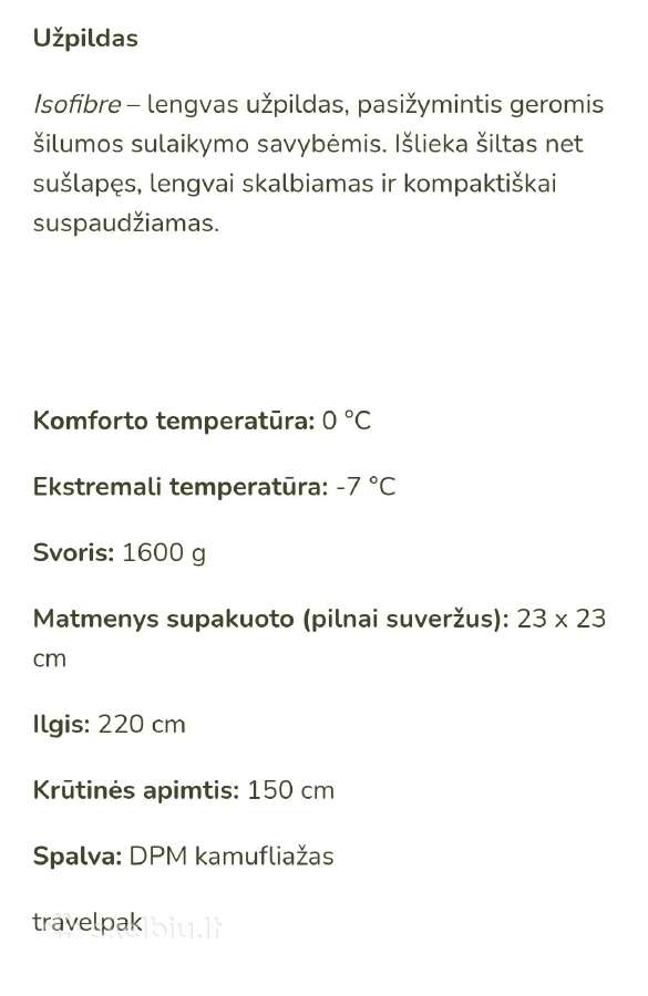 Miegmaišis - nuotraukos Nr. 3