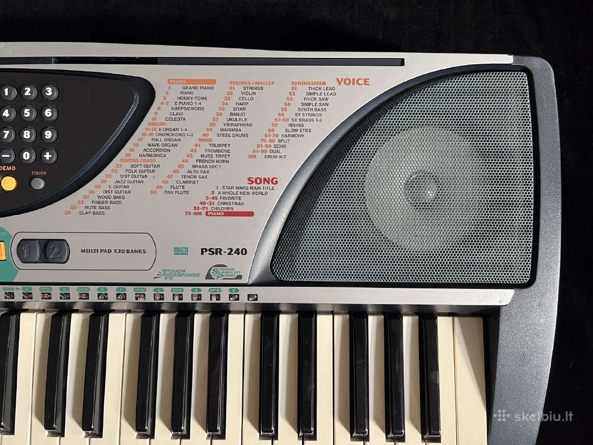 Yamaha Psr-240 sintezatorius - nuotraukos Nr. 4