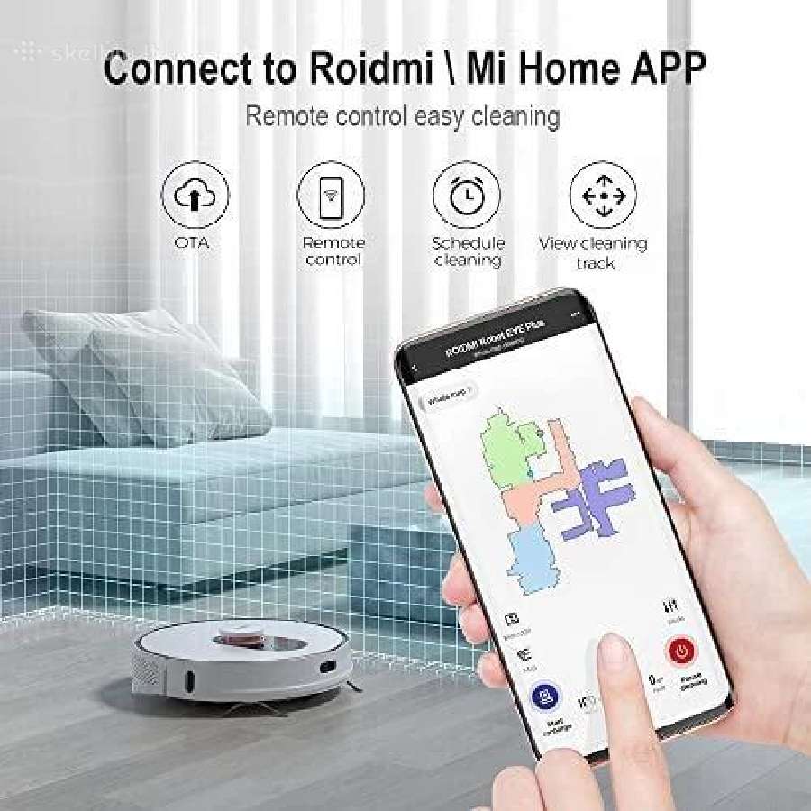 Dulkių siurblys - robotas Roidmi Eve Plus, baltas - nuotraukos Nr. 11