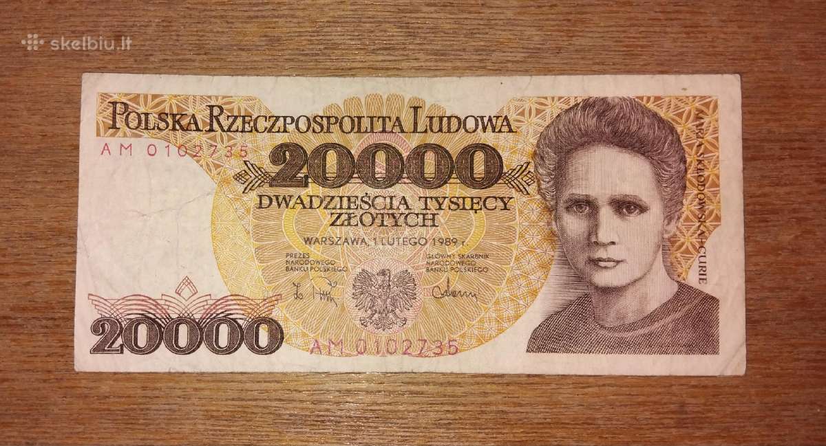 Lenkijos 20.000 zlotų banknotas