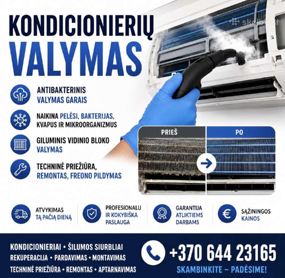 Kondicionierių priežiūra ir antibakterinis valymas - nuotraukos Nr. 6