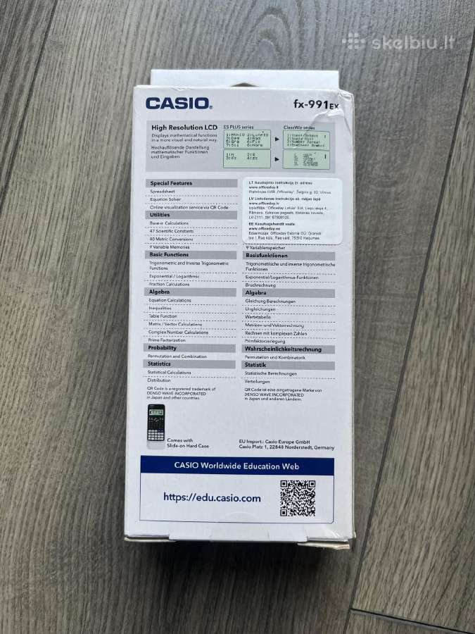 Casio fx-991ex mokslinis skaičiuotuvas - nuotraukos Nr. 2