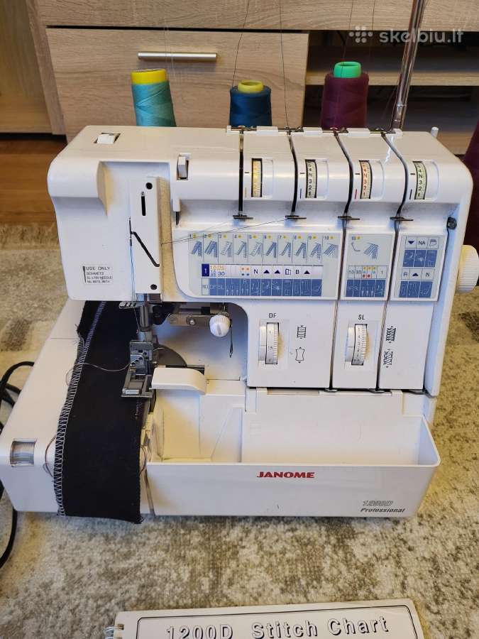 Overlokas ir plokščiasiūlė Janome 1200d - nuotraukos Nr. 2