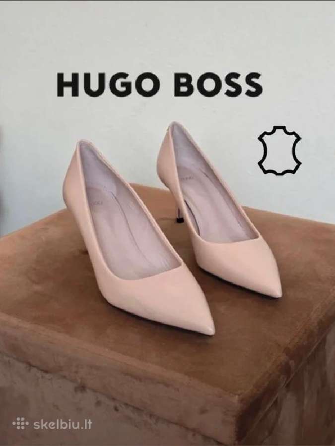 Nauji Hugo Boss natūralios odos aukštakulniai 38