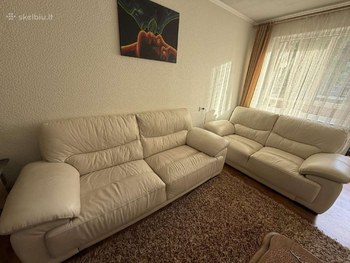 Odinių sofų komplektas