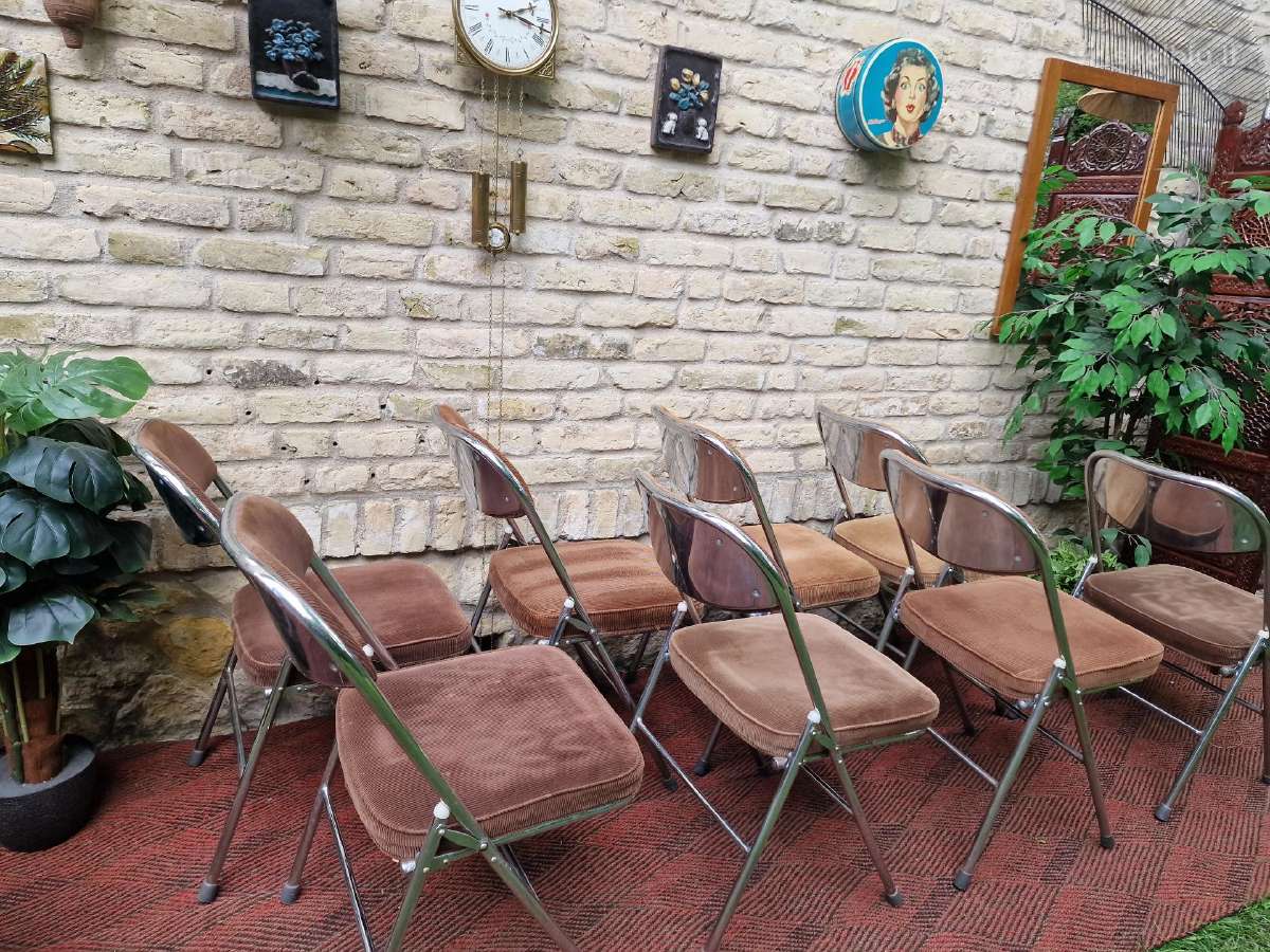 Vintažinės mid century Bauhaus st.sudedamos kėdės - nuotraukos Nr. 3