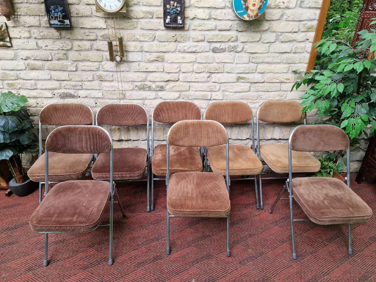 Vintažinės mid century Bauhaus st.sudedamos kėdės - nuotraukos Nr. 5