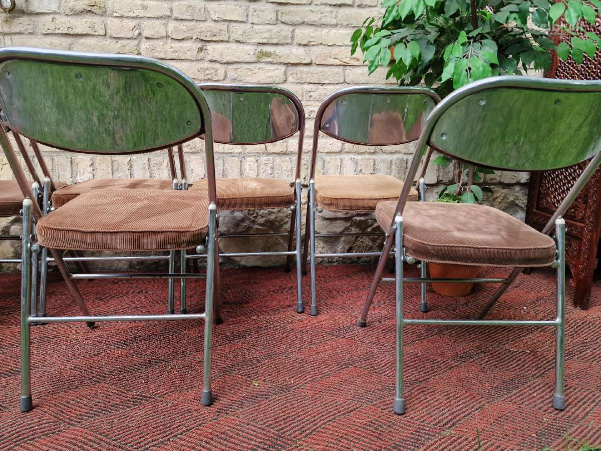 Vintažinės mid century Bauhaus st.sudedamos kėdės - nuotraukos Nr. 6