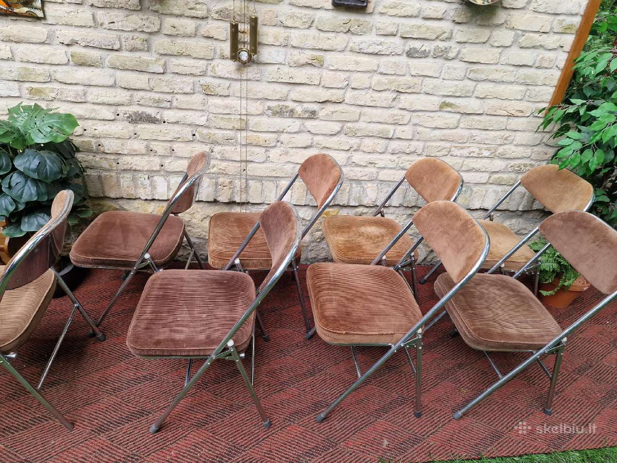 Vintažinės mid century Bauhaus st.sudedamos kėdės - nuotraukos Nr. 9