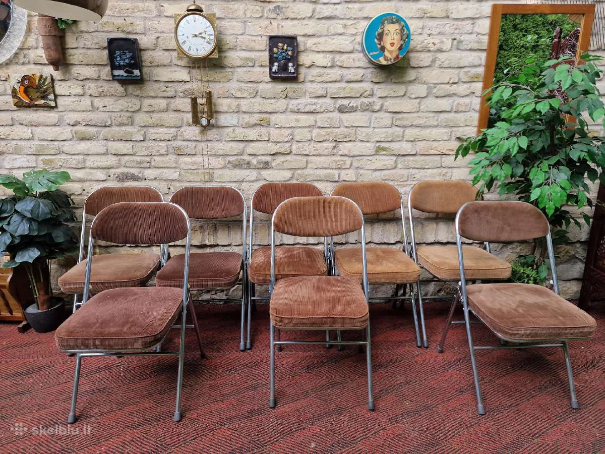 Vintažinės mid century Bauhaus st.sudedamos kėdės - nuotraukos Nr. 12