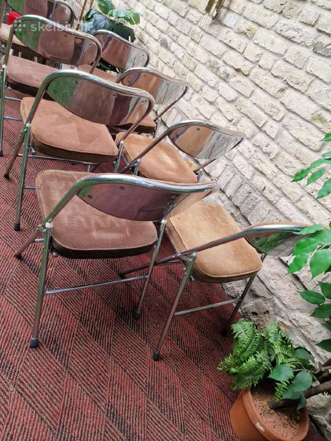 Vintažinės mid century Bauhaus st.sudedamos kėdės - nuotraukos Nr. 13