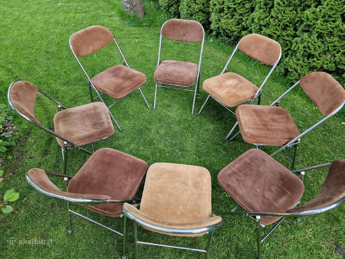 Vintažinės mid century Bauhaus st.sudedamos kėdės - nuotraukos Nr. 15