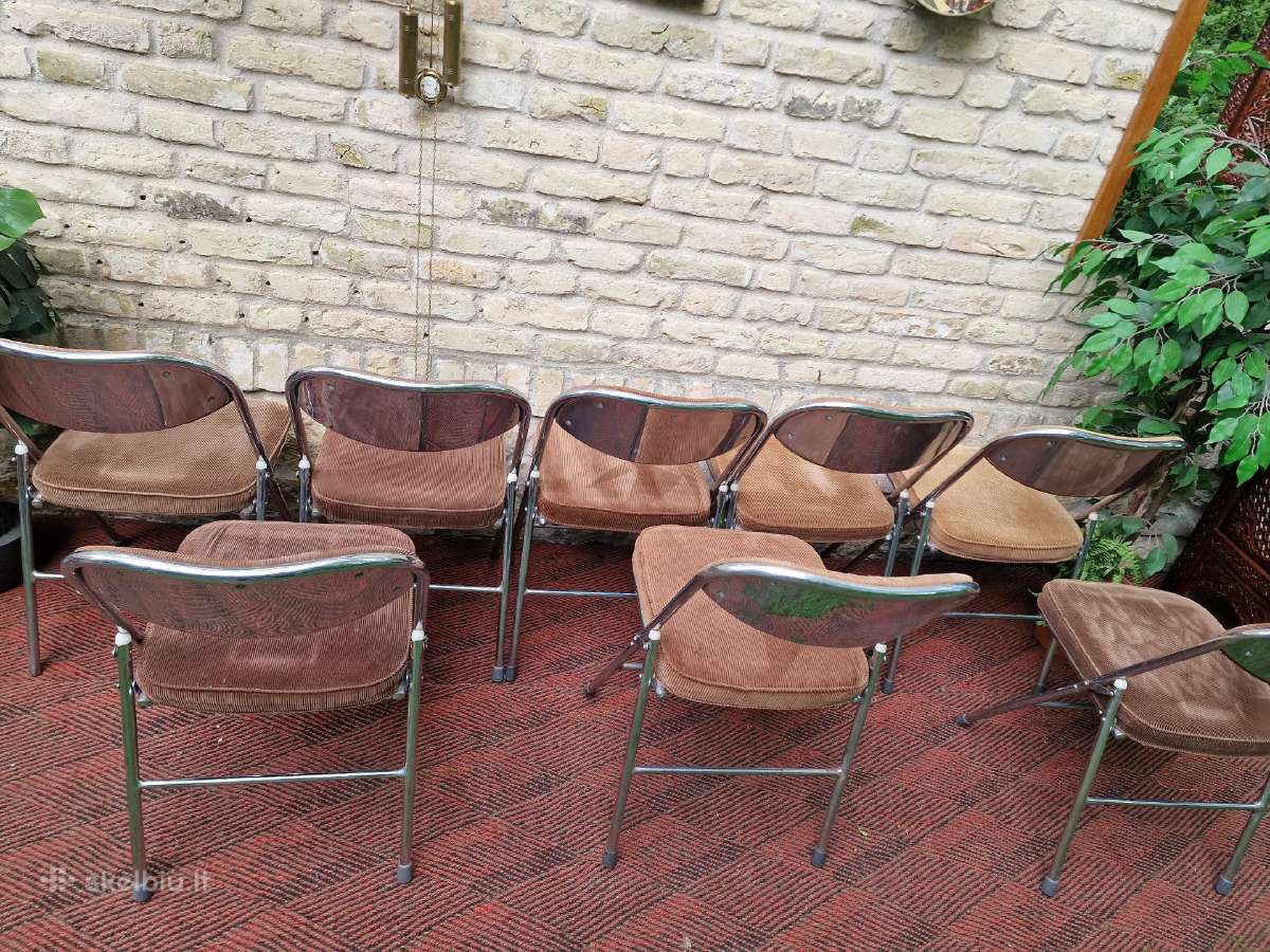 Vintažinės mid century Bauhaus st.sudedamos kėdės - nuotraukos Nr. 16