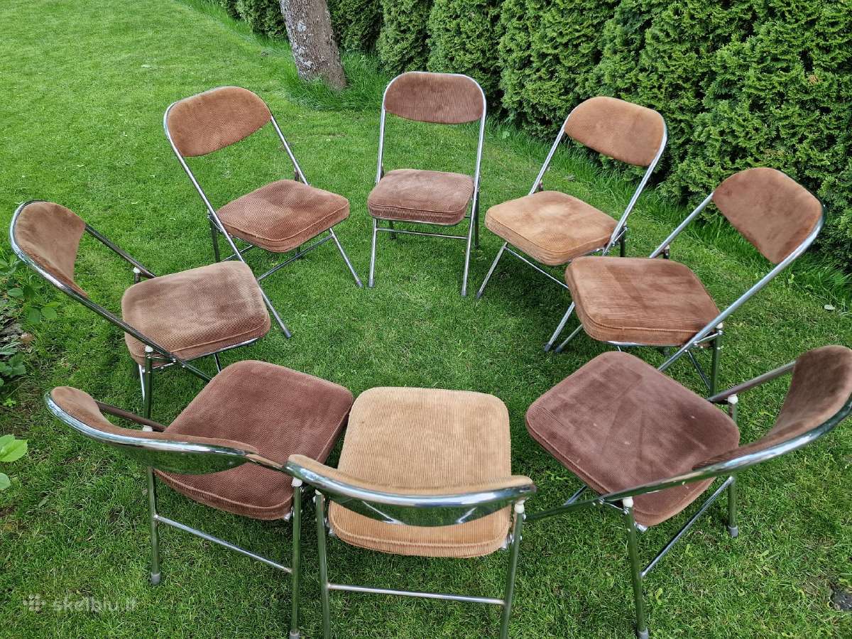 Vintažinės mid century Bauhaus st.sudedamos kėdės - nuotraukos Nr. 17