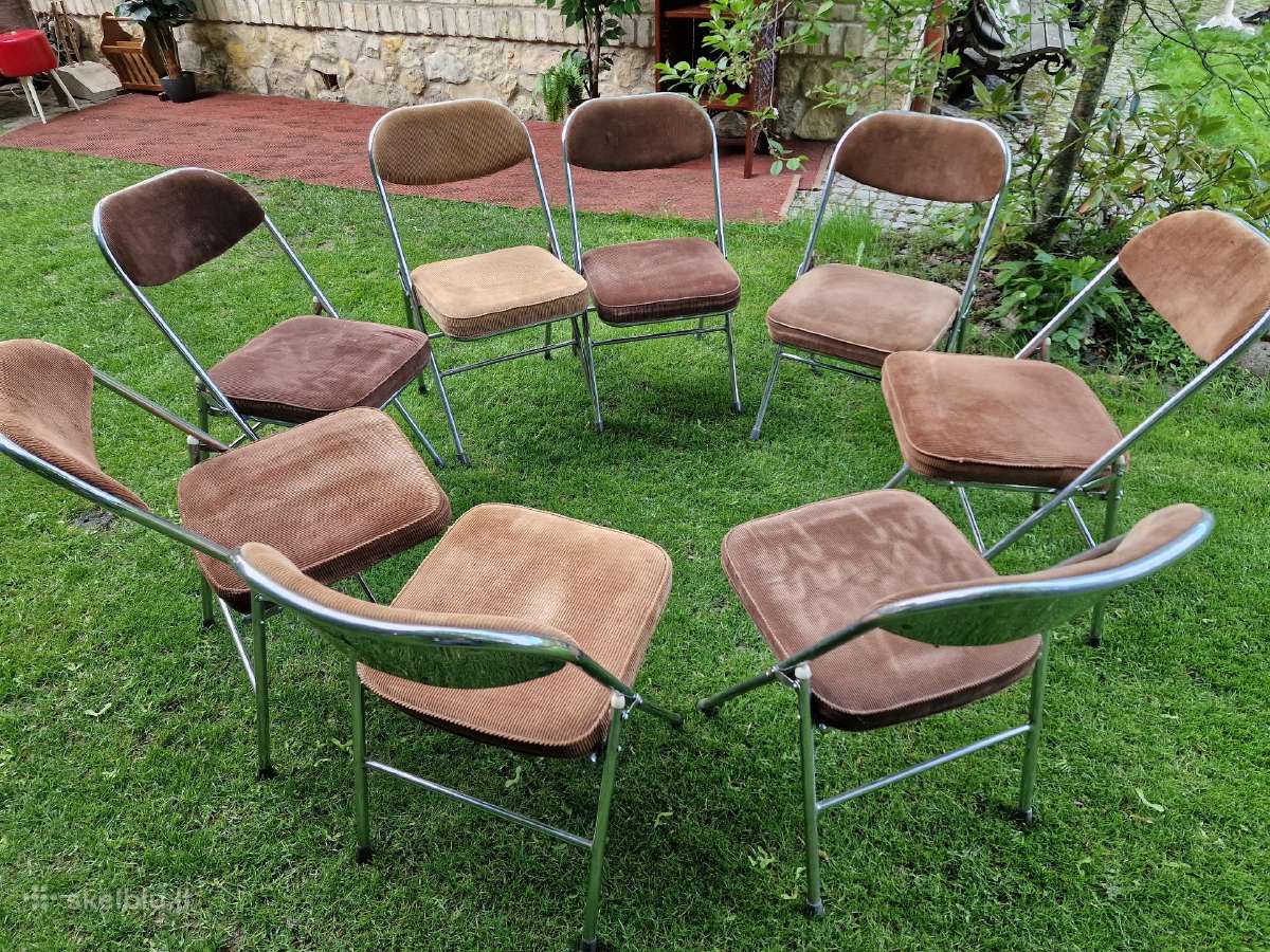Vintažinės mid century Bauhaus st.sudedamos kėdės - nuotraukos Nr. 19