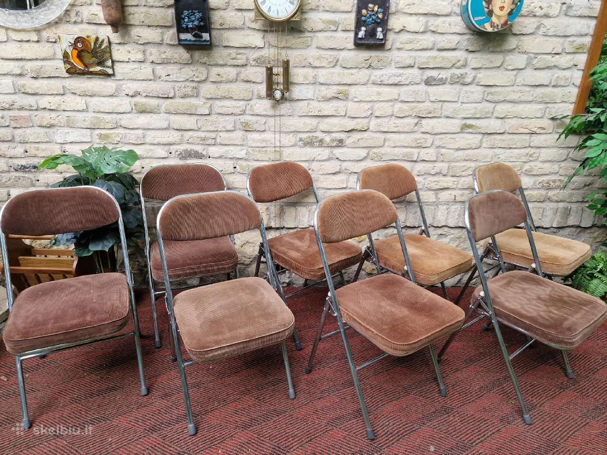 Vintažinės mid century Bauhaus st.sudedamos kėdės - nuotraukos Nr. 20