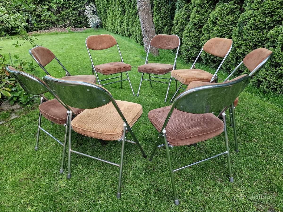 Vintažinės mid century Bauhaus st.sudedamos kėdės - nuotraukos Nr. 21