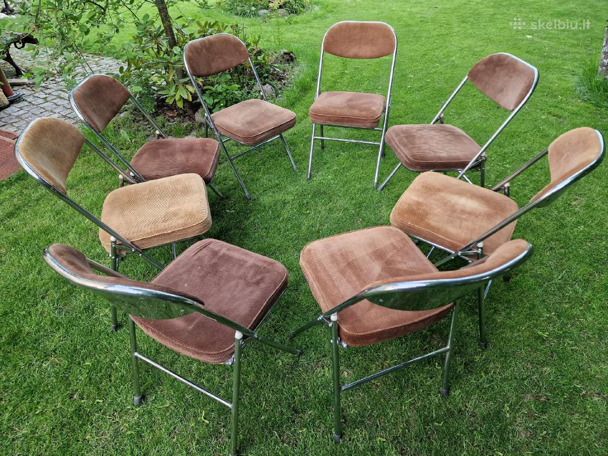 Vintažinės mid century Bauhaus st.sudedamos kėdės - nuotraukos Nr. 23