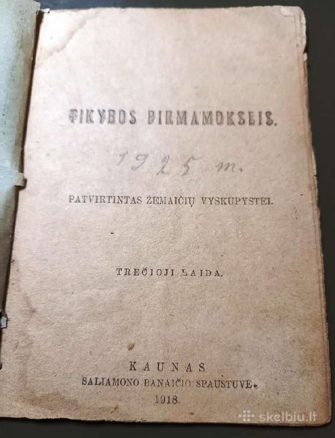 Lietuva 1918 "Tikybos pirmamokslis" leidinys - nuotraukos Nr. 2