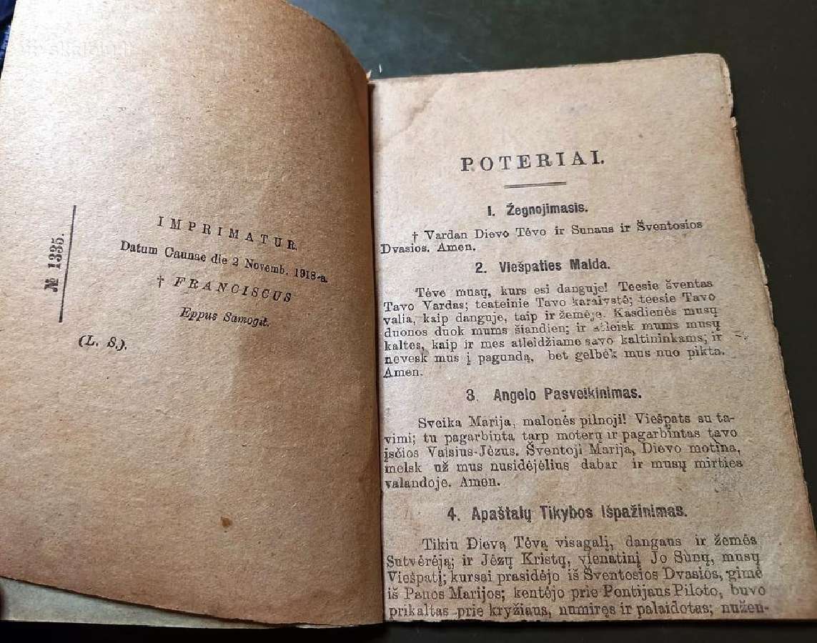 Lietuva 1918 "Tikybos pirmamokslis" leidinys - nuotraukos Nr. 3