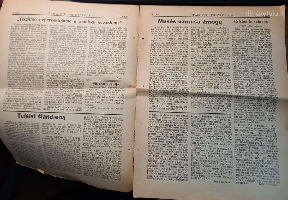 Telšiai 1932/35 "Žemaičių prietelius" laikraštei - nuotraukos Nr. 3