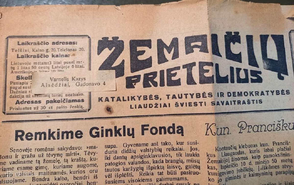 Telšiai 1932/35 "Žemaičių prietelius" laikraštei - nuotraukos Nr. 6