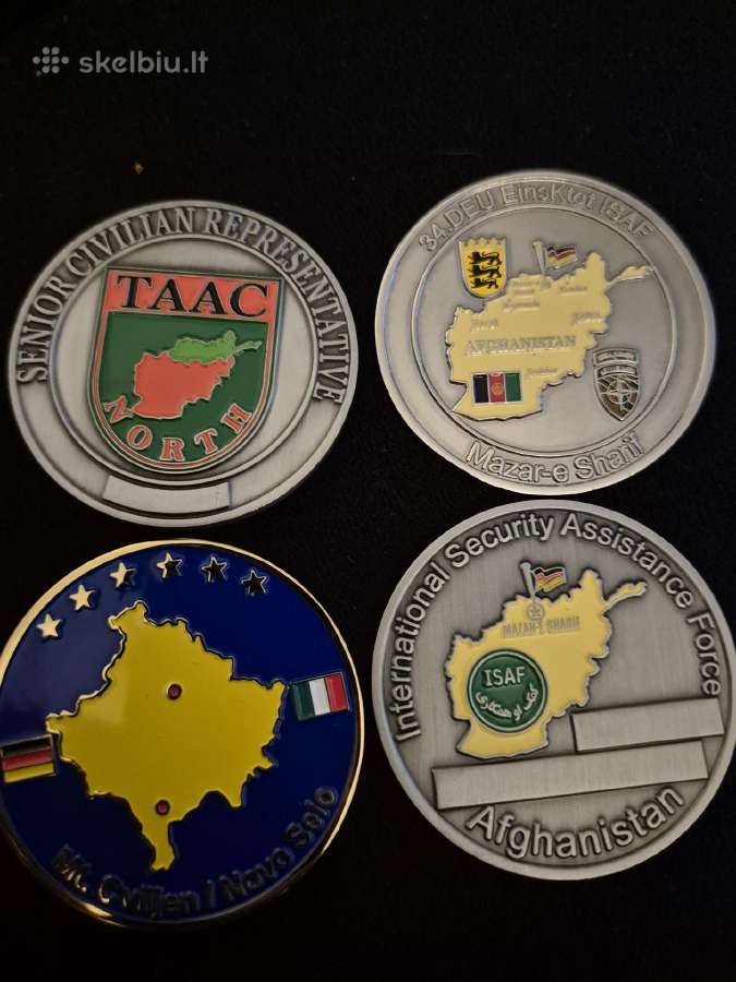 Misijų,pratybų stalo medaliai